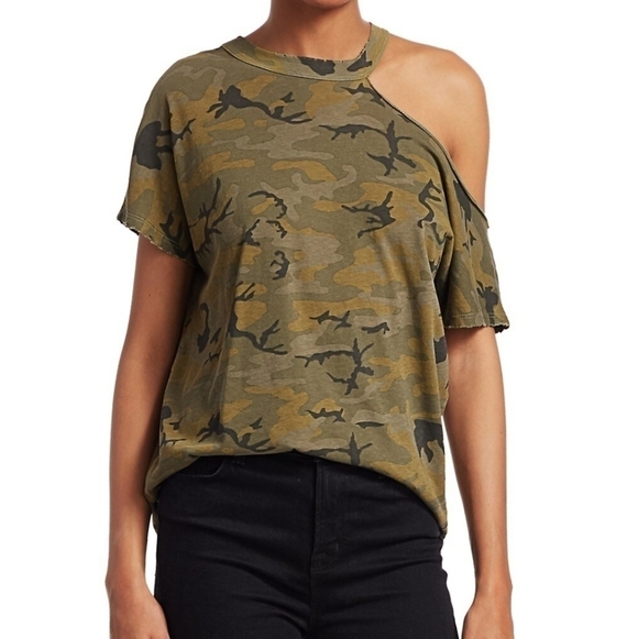 n:PHILANTHROPY Tops - n:PHILANTHROPY Flamingo Cutout Camouflage Top